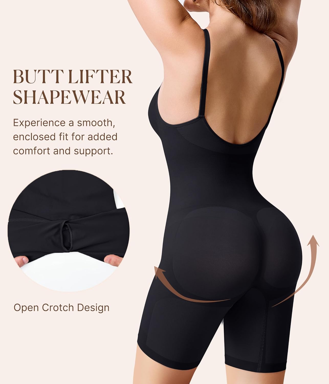 Women's Seamless Waist Trainer Bodysuit with Tummy Control and Butt Lifting Full Body Shaper