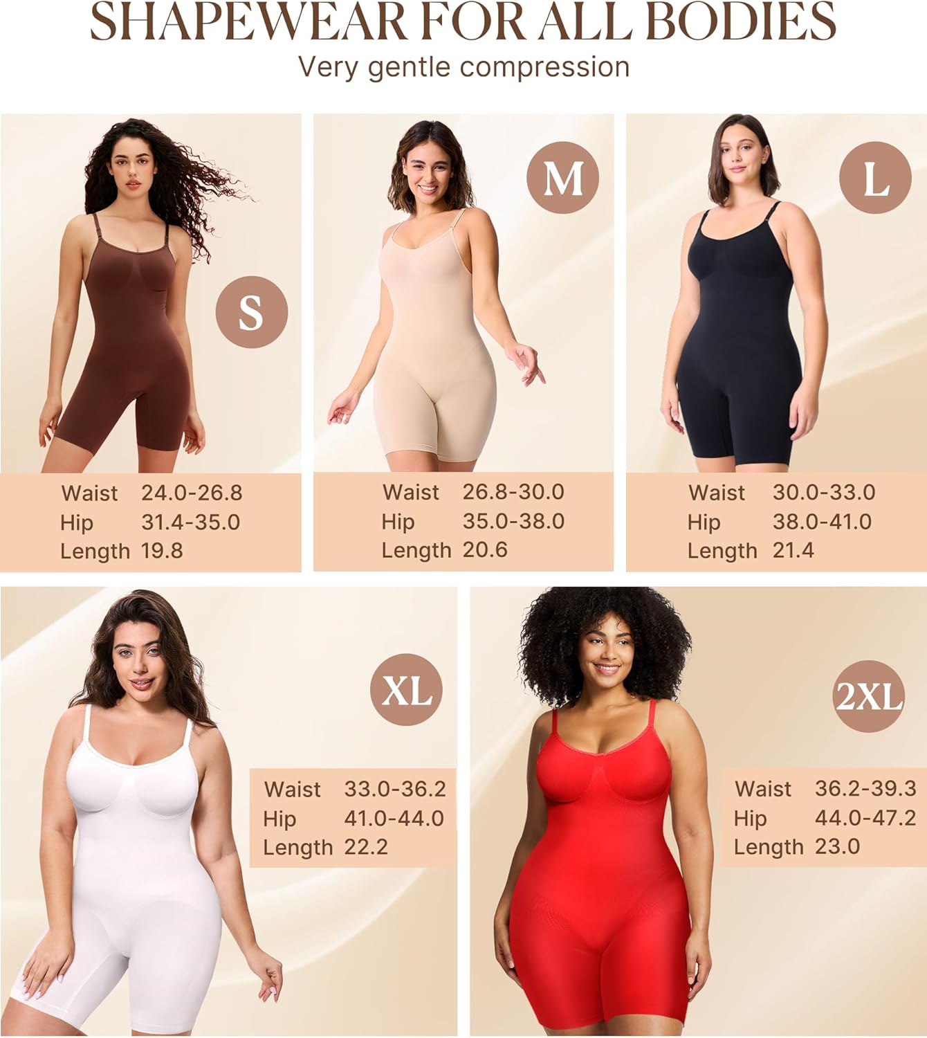 Women's Seamless Waist Trainer Bodysuit with Tummy Control and Butt Lifting Full Body Shaper